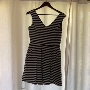 Zara blue and white and white stripped dress.M